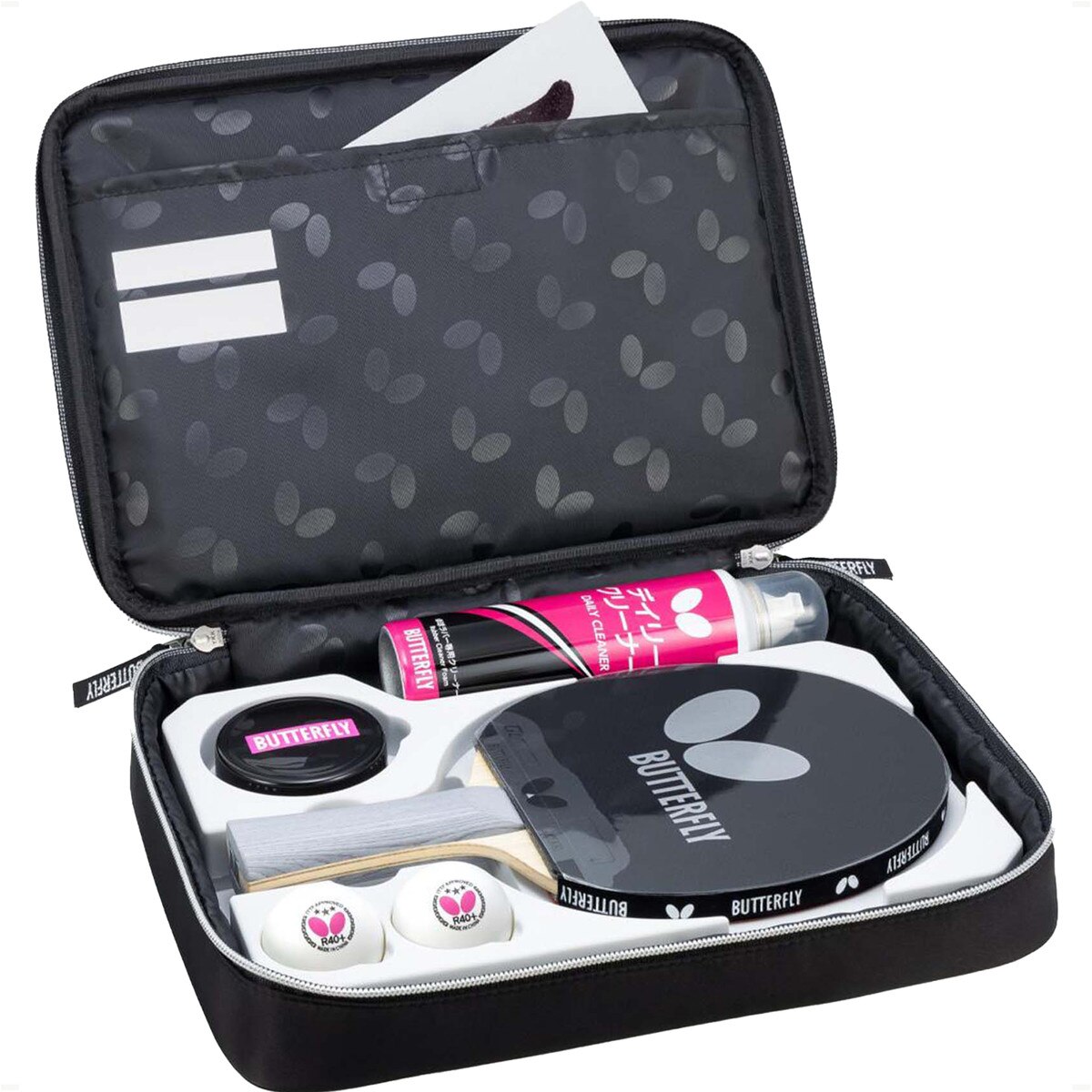 Butterfly Table Tennis BG Racket Case - Open - Angled